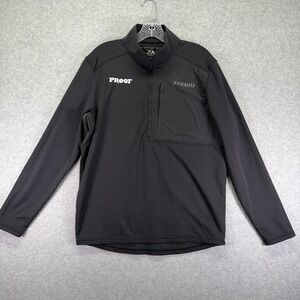 KUIU Pullover Mens Medium Black Bicomp 1/4 Zip Fleece Lined Softshell Hunting